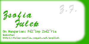 zsofia fulep business card